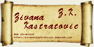 Živana Kastratović vizit kartica